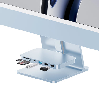 Broway 6-in-1 USB C Hub for iMac 24 inch 2021 M1/2023 M3 and StudioDisplay 27 inch