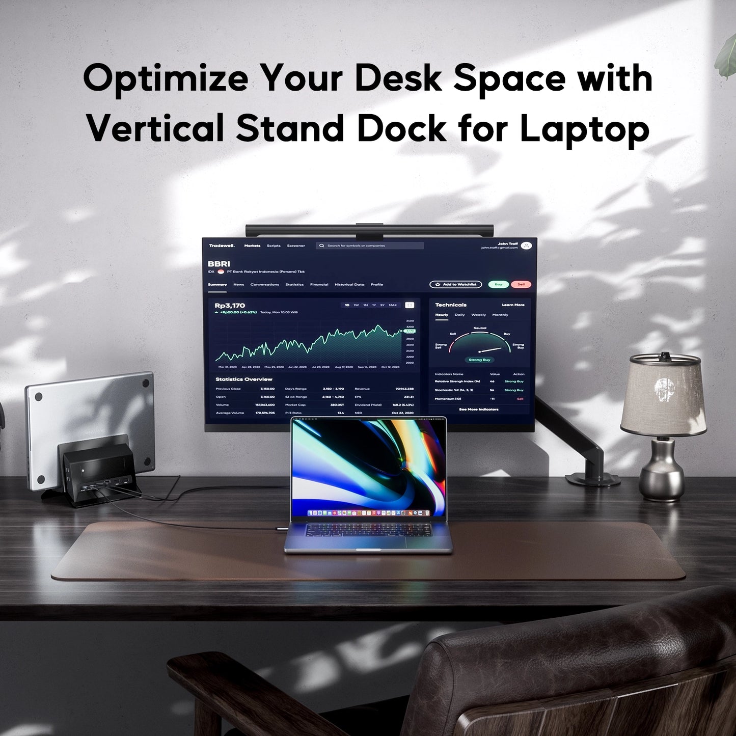 Broway 11 in 1 USB C Docking Station with Vertical Stand