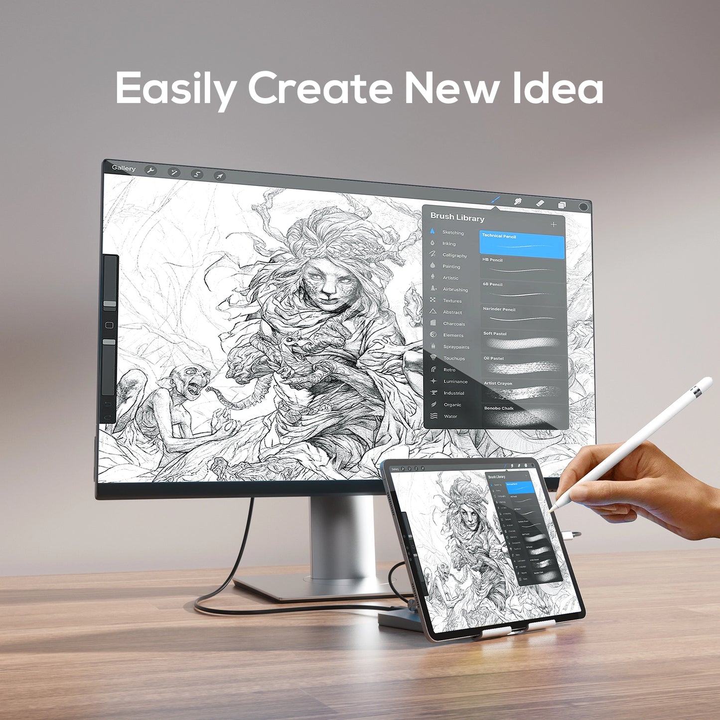Broway 6-in-1 iPad Stand, Laptop Docking Station