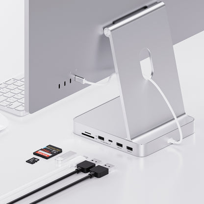 Broway 7 in 1 USB Hub Adapter iMac Accessories with USB C/A SD/TF-Sliver