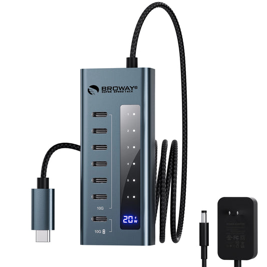 Broway 7-in-1 USB C Hub  with GaN PD 36W adapter