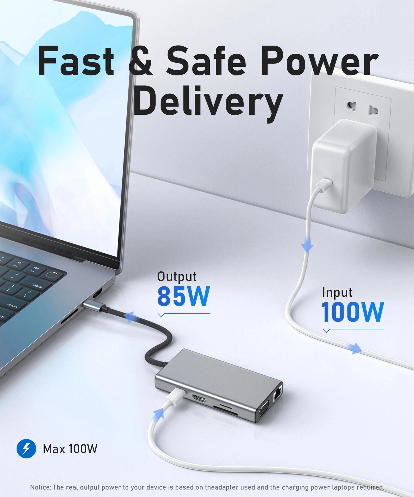 Broway 10 in 1 USB C Hub Multiport Adapter, for Laptop Type C Devices