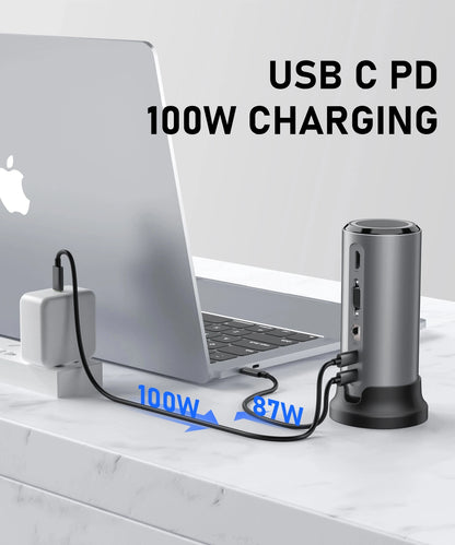 Broway 12 in 1 Universal Laptop Docking Station Dual Monitor