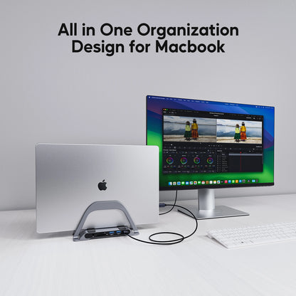 Broway 10 in 1 USB C Docking Station with Vertical Stand