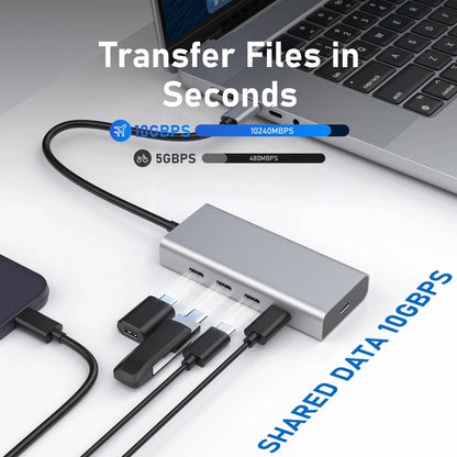 Broway 5 Port USB C Hub 10Gbps for Laptop