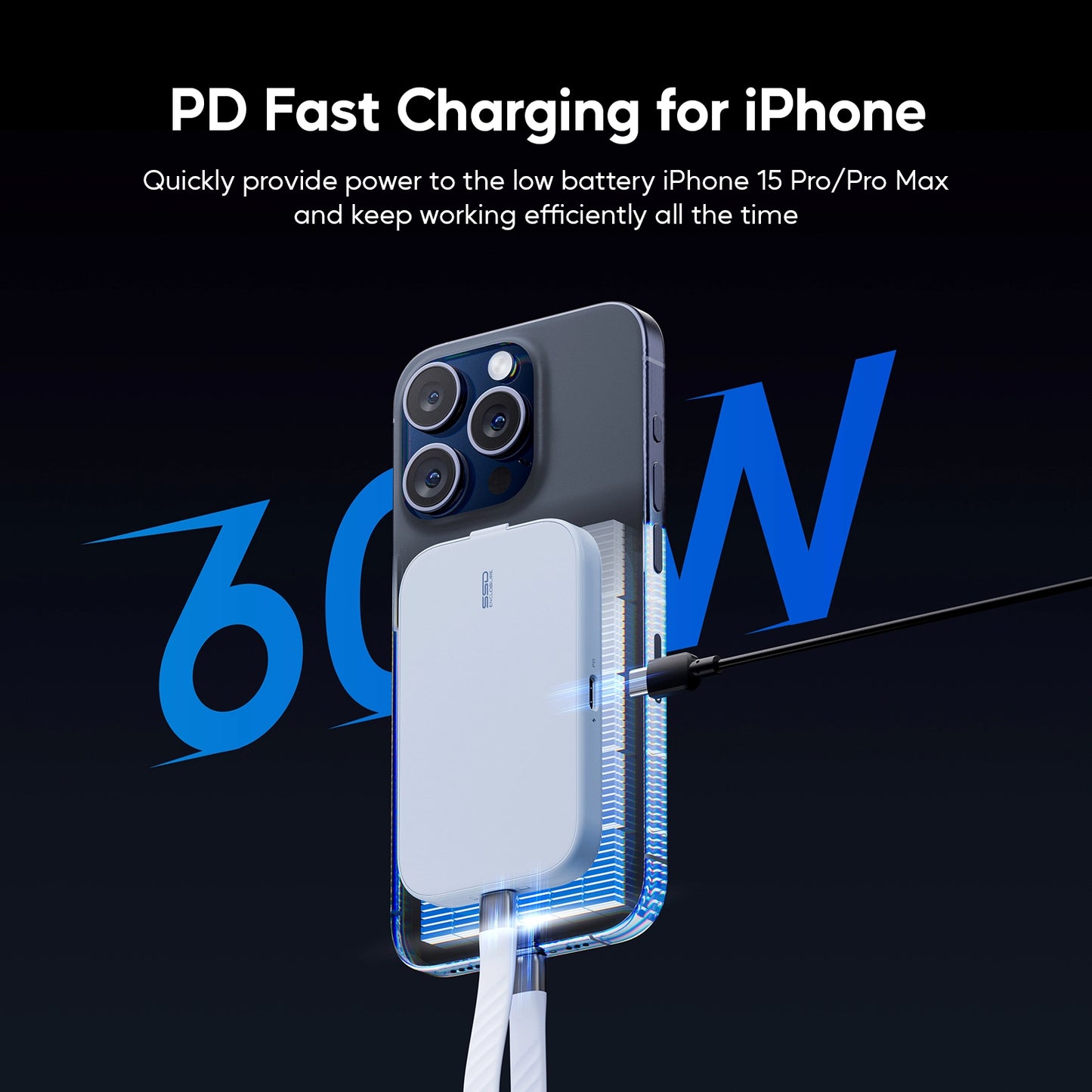 Magnetic SSD Enclosure for iPhone 15 Pro/Max ProRes