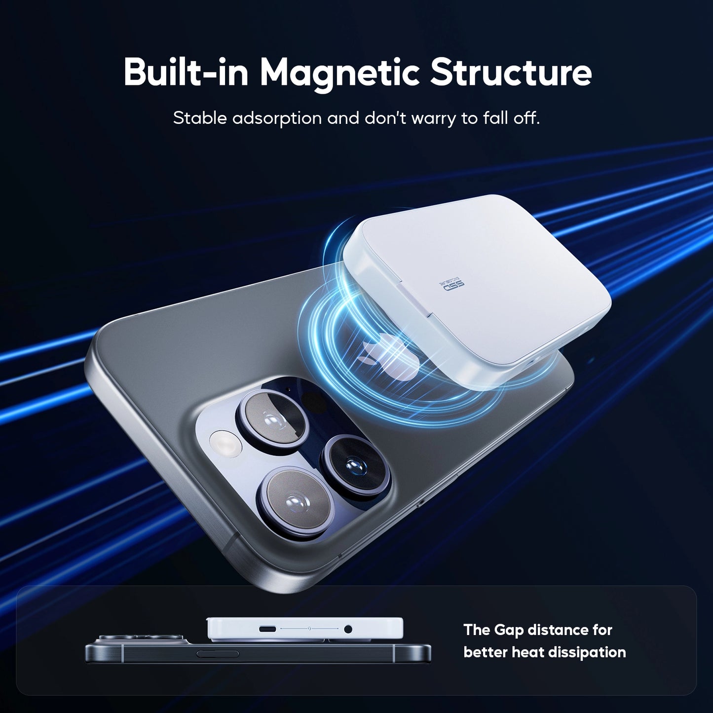 Magnetic SSD Enclosure for iPhone 15 Pro/Max ProRes