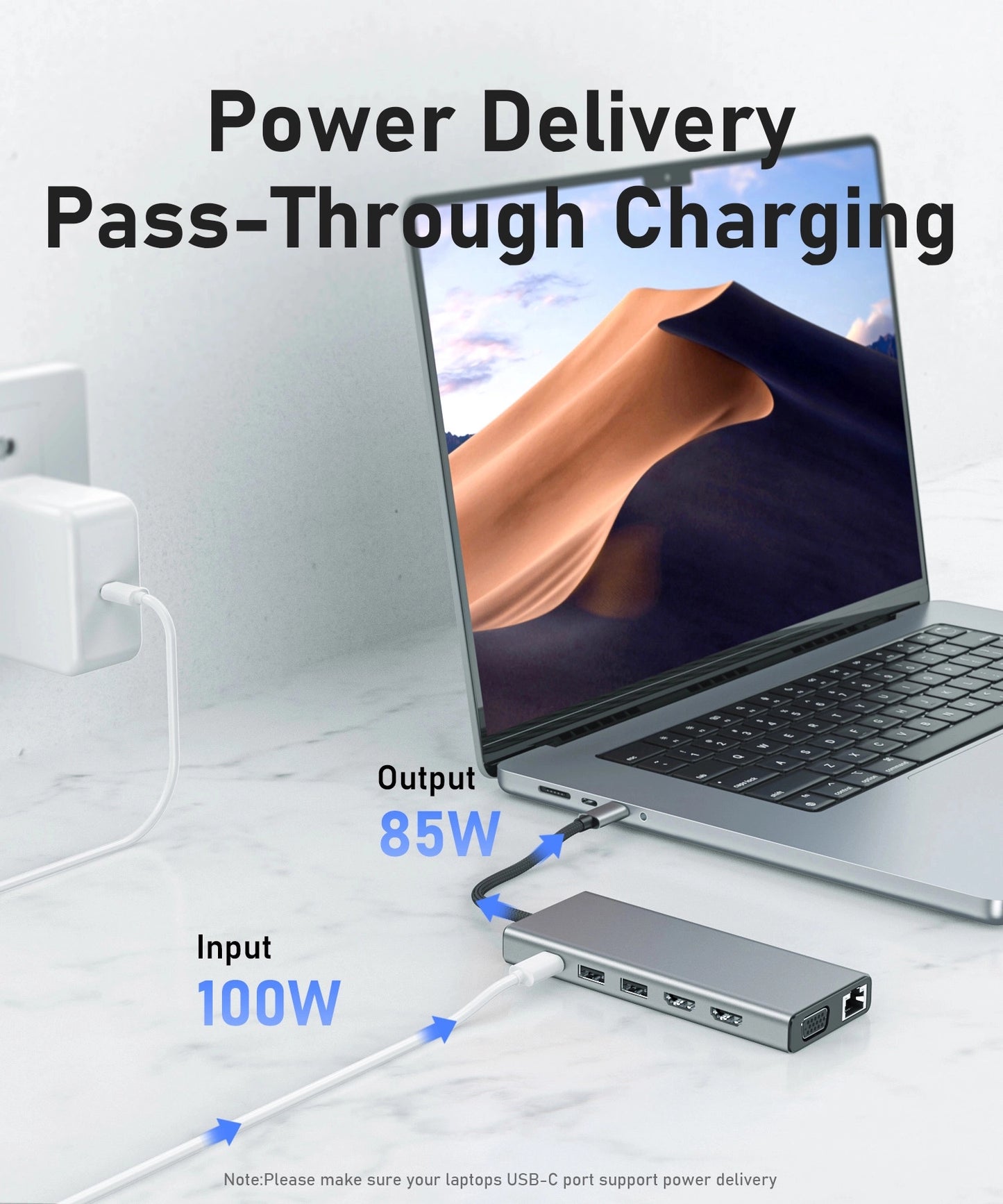 Broway 14 in 1 Laptop USB C Docking Station Dual Monitor for MacBook