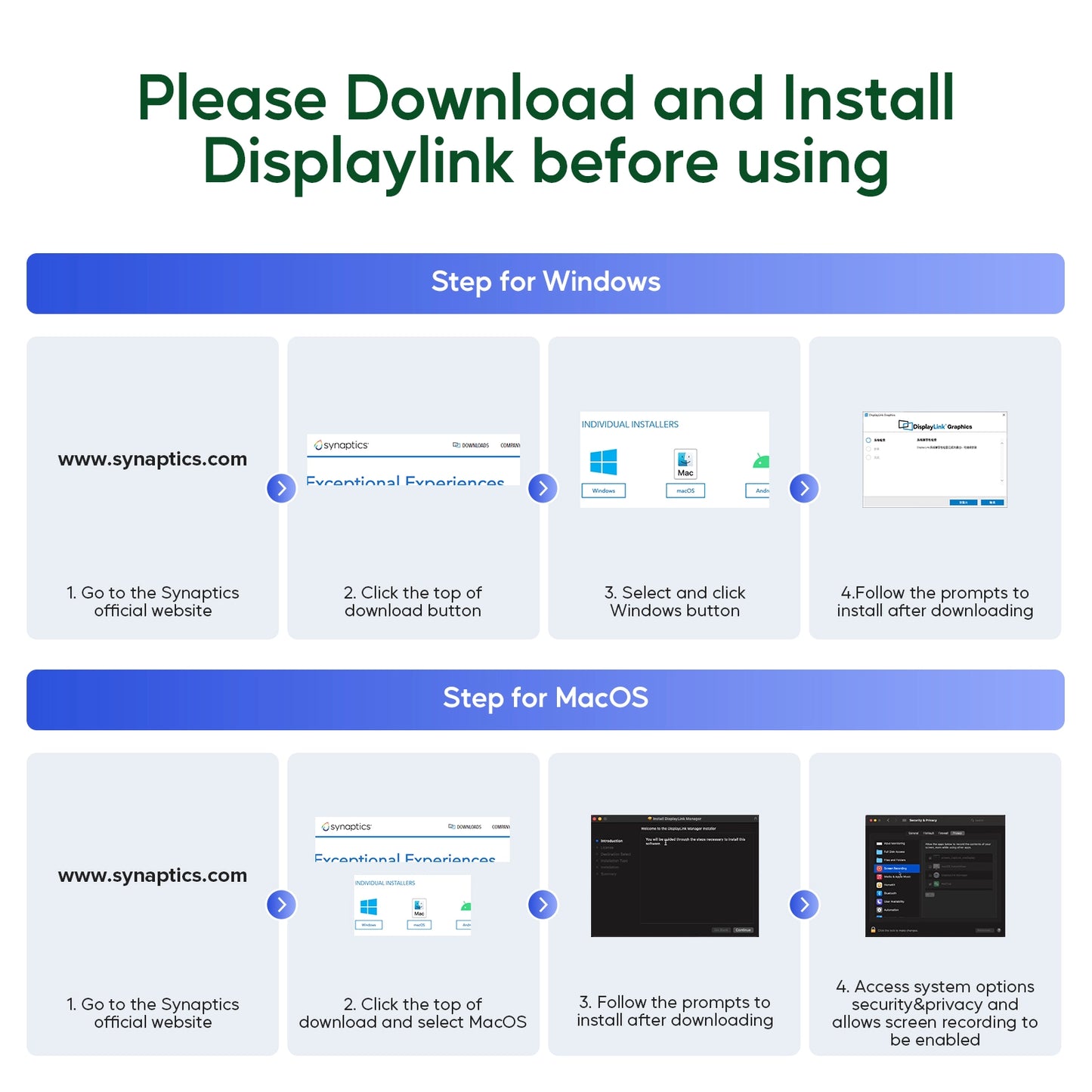 Broway 14-in-1 Displaylink Docking Station  with GaN PD 36W adapter