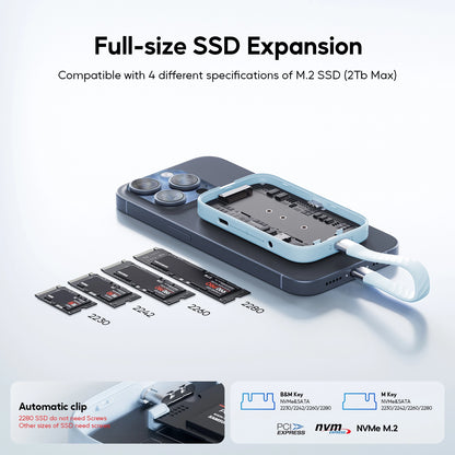 Magnetic SSD Enclosure for iPhone 15 Pro/Max ProRes